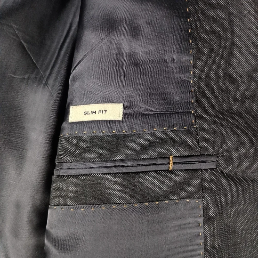 Joseph Abboud 44R Slim Fit Marzotto Wool Super 100s Made In USA Mens Blazer